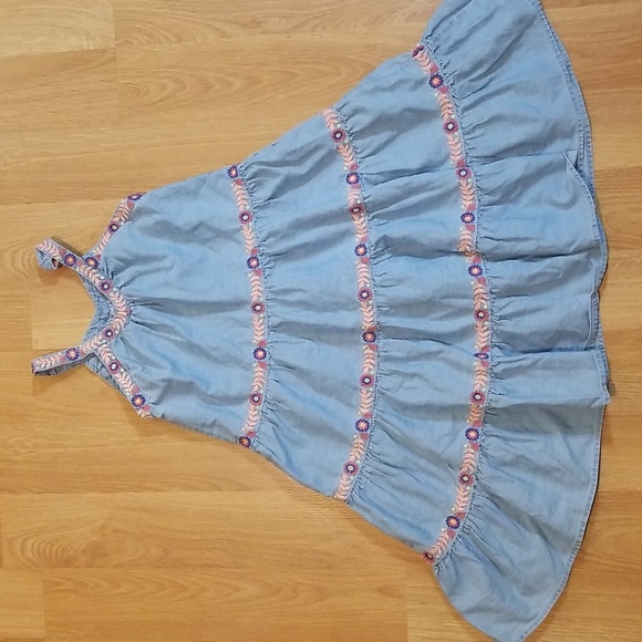 Milkshake blue dress with embroidery girls size 8 EUC - Picture 10 of 12